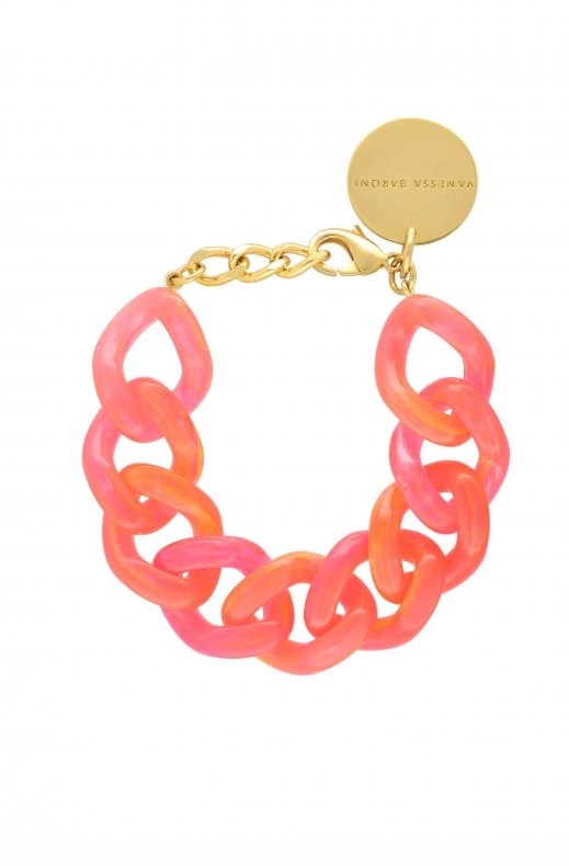 Vanessa Baroni - Flat chain Bracelet - Campari Orange
