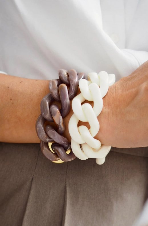 Vanessa Baroni - Flat Chain Bracelet - Off White
