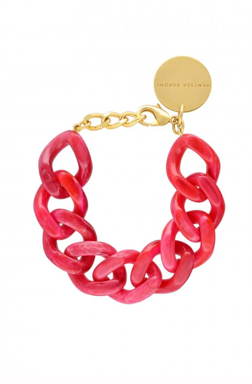 Vanessa Baroni - Flat Chain Bracelet - Pink Marble