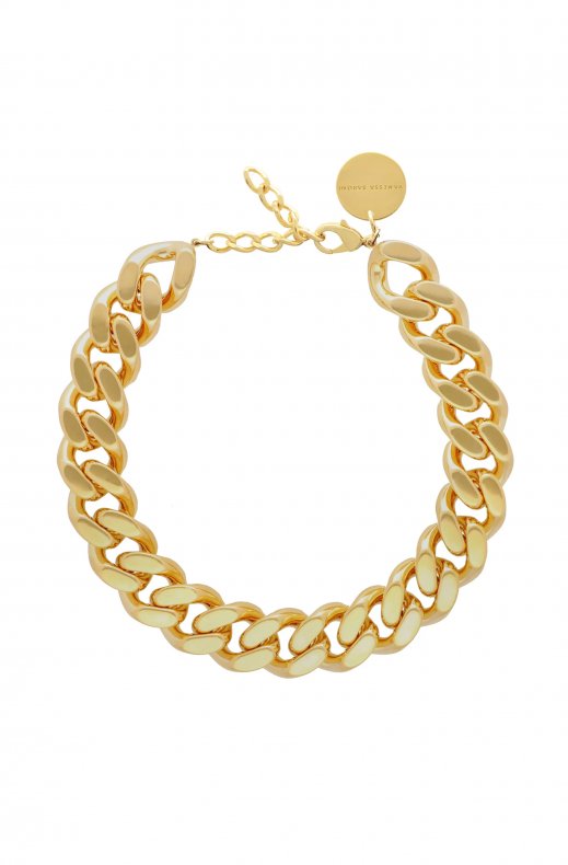 Vanessa Baroni - Flat Chain Necklace - gold