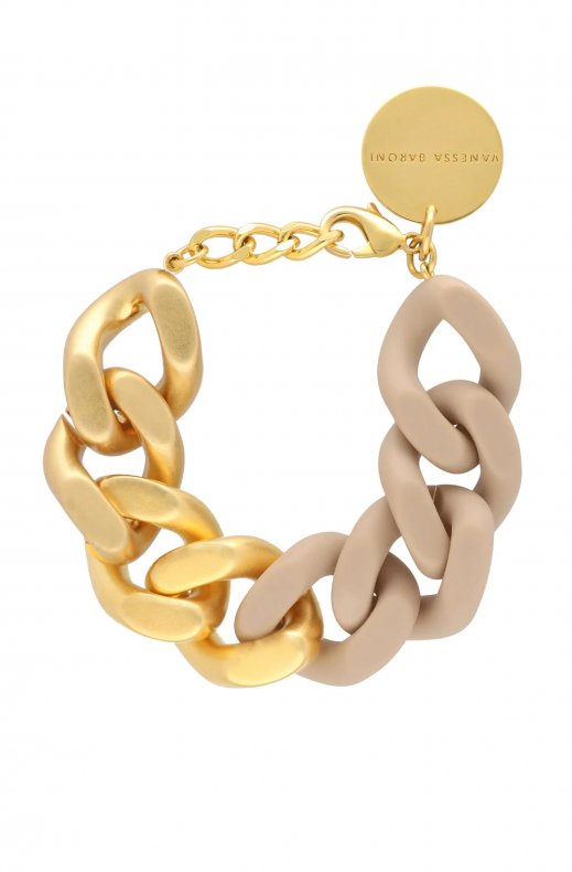 Vanessa Baroni - Great Bracelet 2 color - Gold matt beige gold Vintage