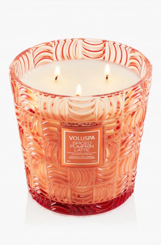 Voluspa - 54212 - 3 Wick Heart Candle - Spiced Pumpkin Latte