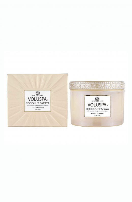 Voluspa - Coconut Papaya Boxed Corta Maison Glass Candle