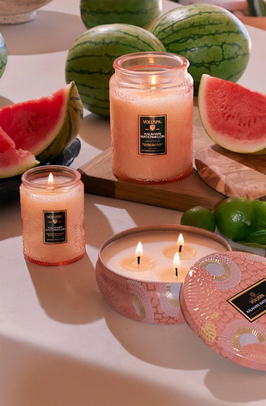 Voluspa - Kalahari Watermelon Mini Glass Jar with Lid