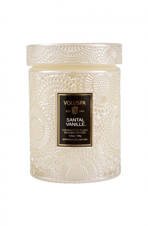 VOLUSPA - SANTAL VANILLE MINI GLASS JAR WITH LID