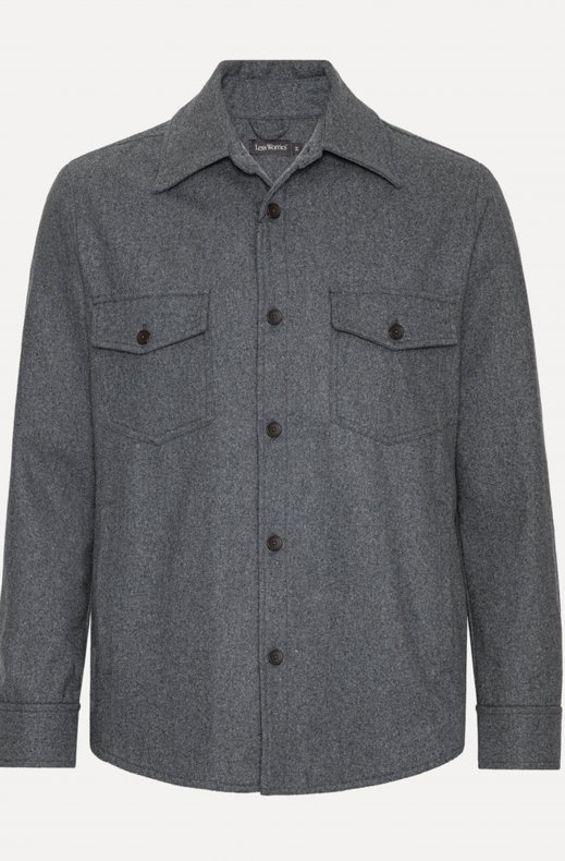 Less Worries - Woven Overshirt - Antracite