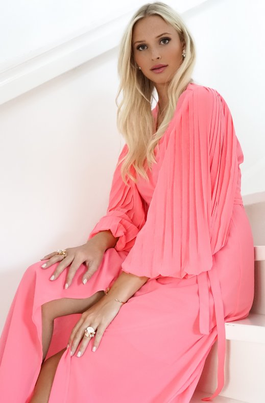 Blond Hour - Riviera Wrap Dress - Coral