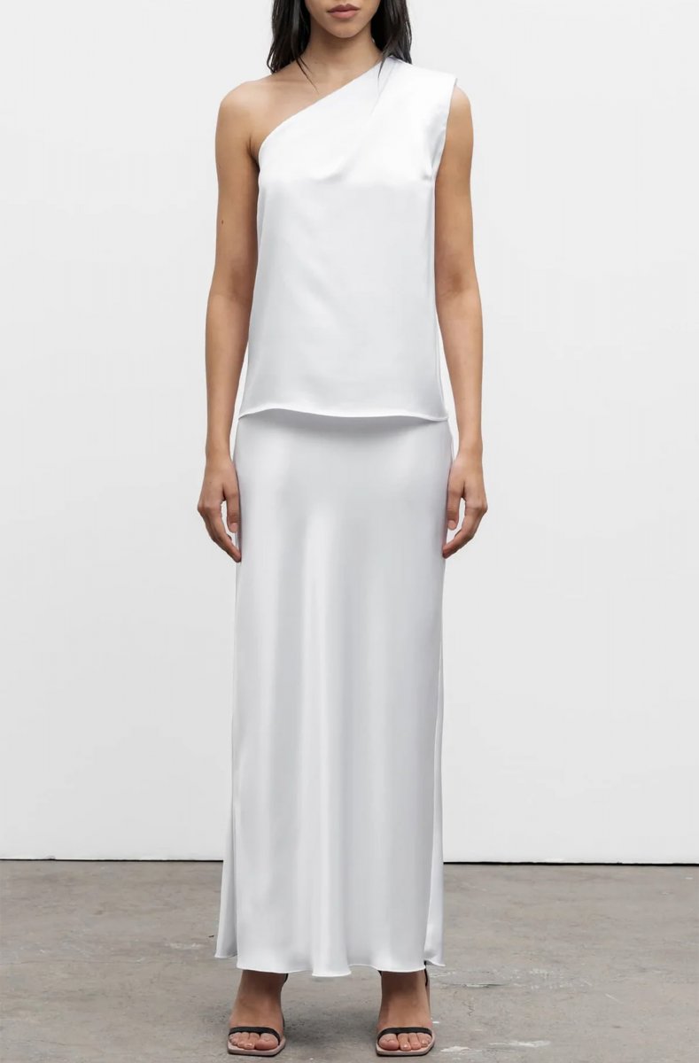 Hanna Basic Kjole - Optical White
