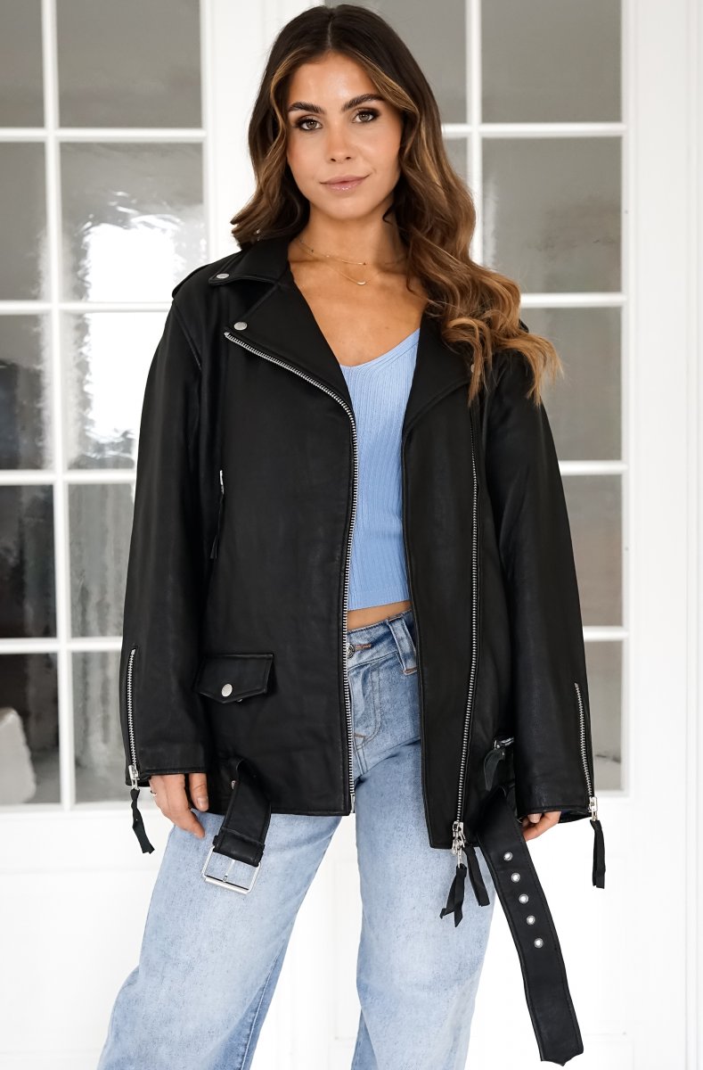 Human Scales Emelie Leather Jacket Black NYHETER