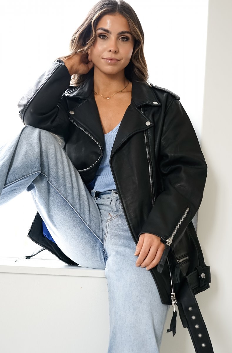 Human Scales Emelie Leather Jacket Black NYHETER